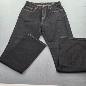 Calvin Klein Bootcut Jeans Womens 12 Dark Gray Denim Washed Work Outdoor Grunge